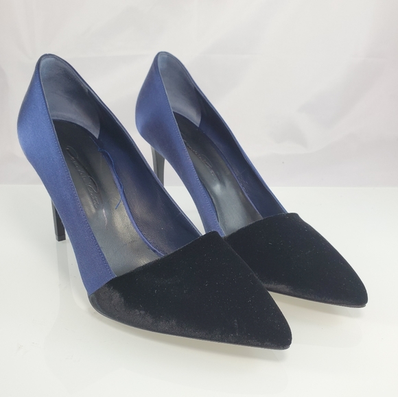 NWT$670 Oscar de la Renta Vik Velvet Satin Black Pumps Heels Sz 38 (US 8) - Picture 8 of 9
